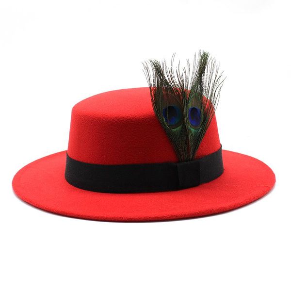 fedora hat bucket style feather flat brim men and women party fashion simple women's wide hats, Blue;gray
fedora hat bucket style feather flat brim men and women party fashion simple women's wide hats, Blue;gray