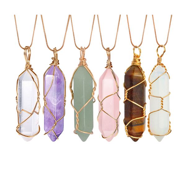 natural quartz crystal pendant handmade wire wrapped healing chakra reiki charm bulk for jewelry making, Silver
natural quartz crystal pendant handmade wire wrapped healing chakra reiki charm bulk for jewelry making, Silver