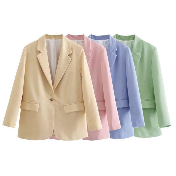 women's suits & blazers 2021 women fashion solid color office wear single button blazer coat long sleeve flap pockets female outerwear, White;black
women's suits & blazers 2021 women fashion solid color office wear single button blazer coat long sleeve flap pockets female outerwear, White;black
