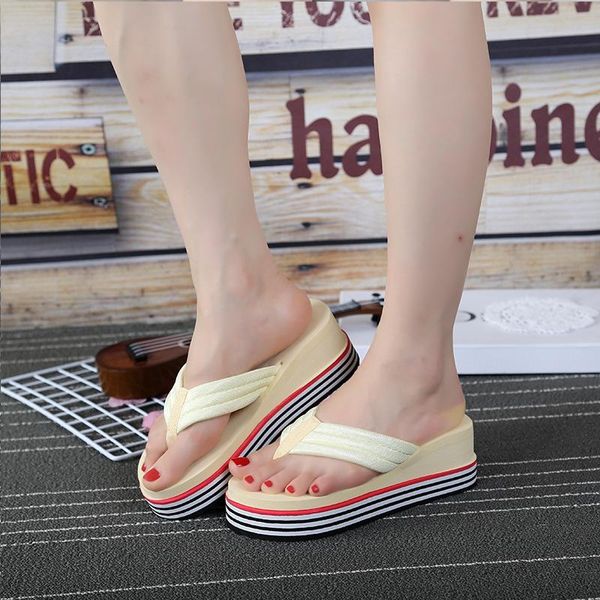 size 41 flip flops women thick platform slippers wedges casual outdoor shoes for girls, Black
size 41 flip flops women thick platform slippers wedges casual outdoor shoes for girls, Black