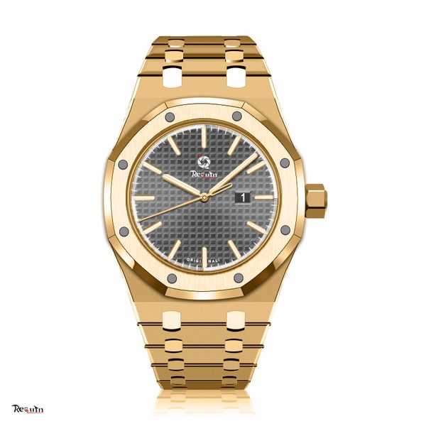 men's luxury automatic mechanical watch requin royal black stainless steel case 15500st.oo gray mesh three-hand calendar oak bang, Slivery;brown
men's luxury automatic mechanical watch requin royal black stainless steel case 15500st.oo gray mesh three-hand calendar oak bang, Slivery;brown