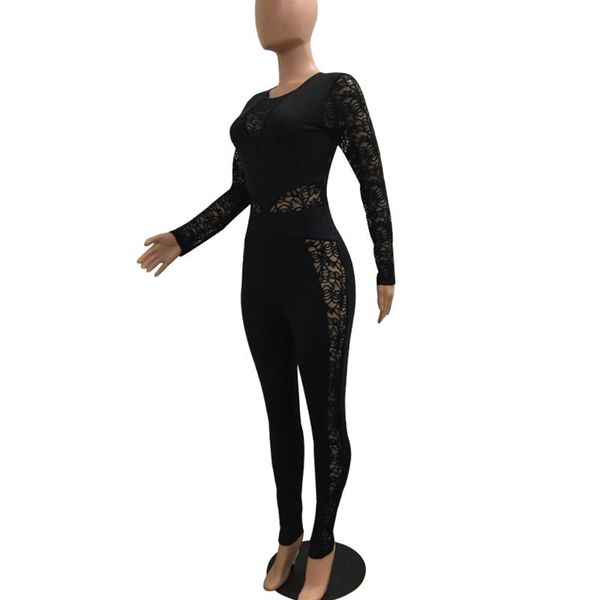 women's jumpsuits & rompers women jumpsuit long sleeve crewneck hollow out lace female bodycon clubwear party romper, Black;white
women's jumpsuits & rompers women jumpsuit long sleeve crewneck hollow out lace female bodycon clubwear party romper, Black;white