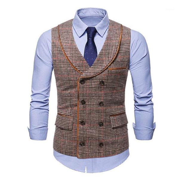 men's vests casual swallow gird double breasted slim fit business vest pocket shawl collar suit male formal waistcoat, Black;white
men's vests casual swallow gird double breasted slim fit business vest pocket shawl collar suit male formal waistcoat, Black;white
