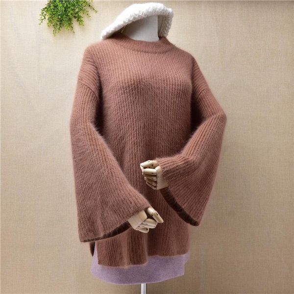 women's sweaters women casual flare sleeve mink cashmere knit loose sweater pullovers spring clothing, White;black
women's sweaters women casual flare sleeve mink cashmere knit loose sweater pullovers spring clothing, White;black