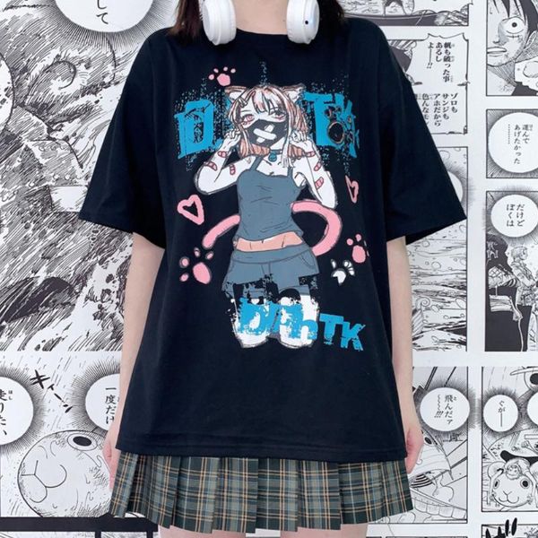 t-shirts summer women japanese anime girl print short sleeve tees cotton korean loose harajuku casual gothic vintage women's t-shirt, White
t-shirts summer women japanese anime girl print short sleeve tees cotton korean loose harajuku casual gothic vintage women's t-shirt, White