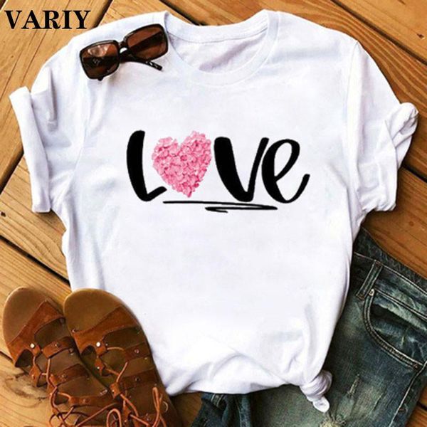 women's t-shirt women flower love print summer casual short-sleeved kawaii plus size shirts 90s aesthetic tshirts, White
women's t-shirt women flower love print summer casual short-sleeved kawaii plus size shirts 90s aesthetic tshirts, White