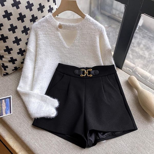 spring autumn casual women short high waist wide leg loose a line boots pants streetwear for, White;black
spring autumn casual women short high waist wide leg loose a line boots pants streetwear for, White;black