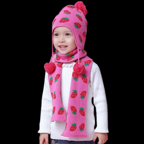 autumn winter strawberry ear protection baby girl beanie cap and girls scarf cotton warm rose caps & hats, Yellow
autumn winter strawberry ear protection baby girl beanie cap and girls scarf cotton warm rose caps & hats, Yellow