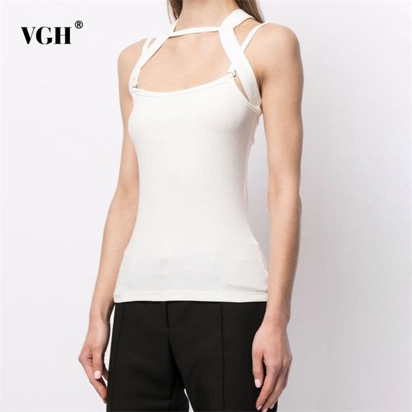 white cross bandage vests for women irregular collar sleeveless casual slim tank female summer fashion clothes 210531
white cross bandage vests for women irregular collar sleeveless casual slim tank female summer fashion clothes 210531