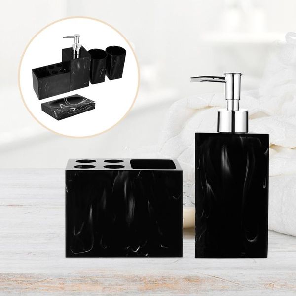 bath accessory set 5pcs marbling toothbrush rack mouthwash cup soap plate bathroom supplies (black)
bath accessory set 5pcs marbling toothbrush rack mouthwash cup soap plate bathroom supplies (black)