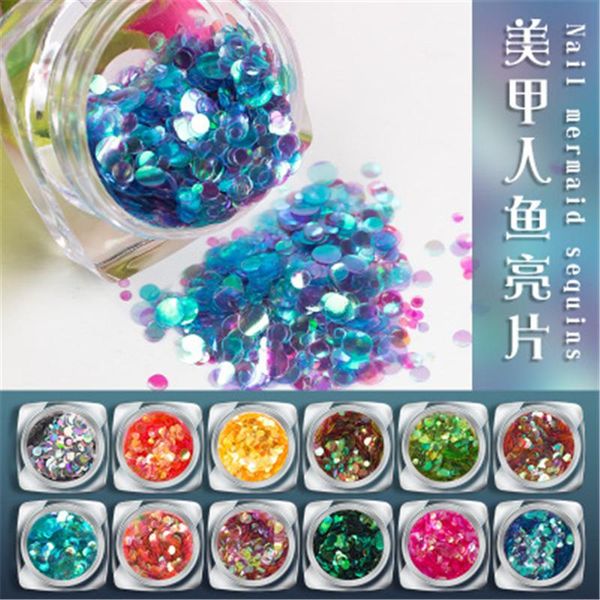 12pcs/set rainbow color round shaped pet confetti chunky glitter powder sequins for diy manicure nail art decoration accessories decorations, Silver;gold
12pcs/set rainbow color round shaped pet confetti chunky glitter powder sequins for diy manicure nail art decoration accessories decorations, Silver;gold