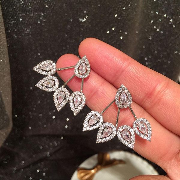 dangle & chandelier trendy simple sweet shiny cubic zirconia drop water geometirc earrings for women luxury temperament fashion jewelry gift, Silver
dangle & chandelier trendy simple sweet shiny cubic zirconia drop water geometirc earrings for women luxury temperament fashion jewelry gift, Silver