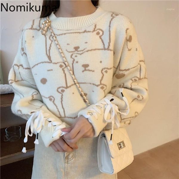 nomikuma sweater women o neck long sleeve lace up sweet pullover jumpers arrival korean chic casual loose pull femme 3d904 women's swea, White;black
nomikuma sweater women o neck long sleeve lace up sweet pullover jumpers arrival korean chic casual loose pull femme 3d904 women's swea, White;black