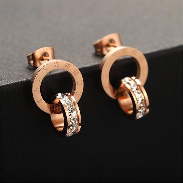 stud roman numerals woman earrings stainless steel crystal feminine rose gold luxury jewelry, Golden;silver
stud roman numerals woman earrings stainless steel crystal feminine rose gold luxury jewelry, Golden;silver
