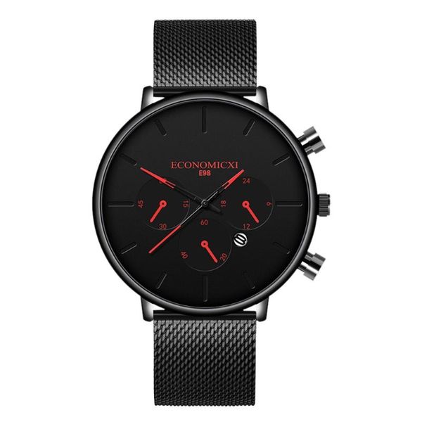wristwatches 3 sub decoration dials mens watches minimalist men fashion ultra thin simple stainless steel mesh belt quartz watch, Slivery;brown
wristwatches 3 sub decoration dials mens watches minimalist men fashion ultra thin simple stainless steel mesh belt quartz watch, Slivery;brown