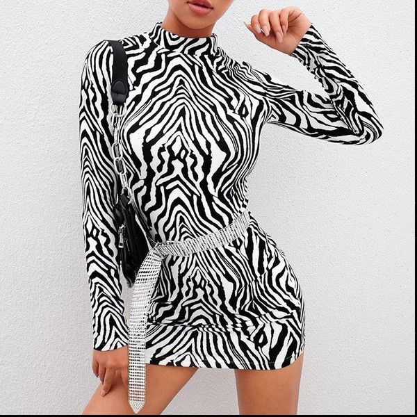 mini autumn long sleeve bodycon womens dresses casual spring slimming zebra pattern print elegant temperament quality, Black;gray
mini autumn long sleeve bodycon womens dresses casual spring slimming zebra pattern print elegant temperament quality, Black;gray
