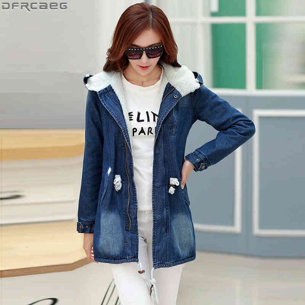 women's jackets winter long denim jacket women loose plus velvet thicken overcoat drawstring streetwear hoodies vintage warm jean, Black;brown
women's jackets winter long denim jacket women loose plus velvet thicken overcoat drawstring streetwear hoodies vintage warm jean, Black;brown