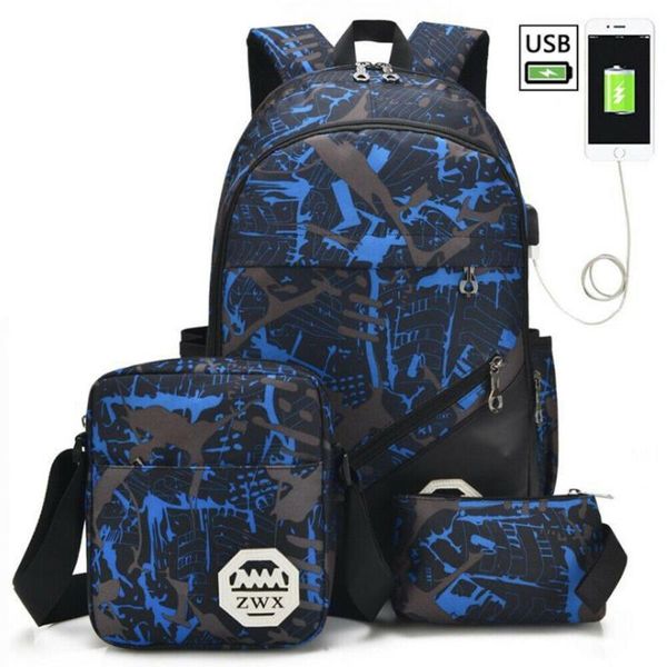 backpack 3pcs anti-theft waterproof usb charge large travel school bags for teenager lapnotebook shoulder
backpack 3pcs anti-theft waterproof usb charge large travel school bags for teenager lapnotebook shoulder