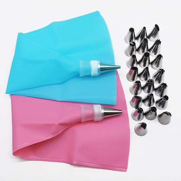baking & pastry tools 8/16/26pcs silicone icing piping cream bag with stainless steel nozzle set diy cake decorating tips kitchen
baking & pastry tools 8/16/26pcs silicone icing piping cream bag with stainless steel nozzle set diy cake decorating tips kitchen