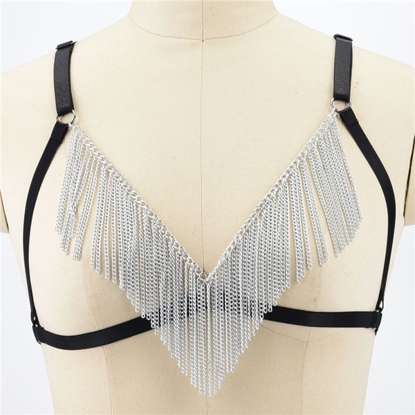 tassel chest body chain fashion bandage bra elastic belt underwear, Black;white
tassel chest body chain fashion bandage bra elastic belt underwear, Black;white