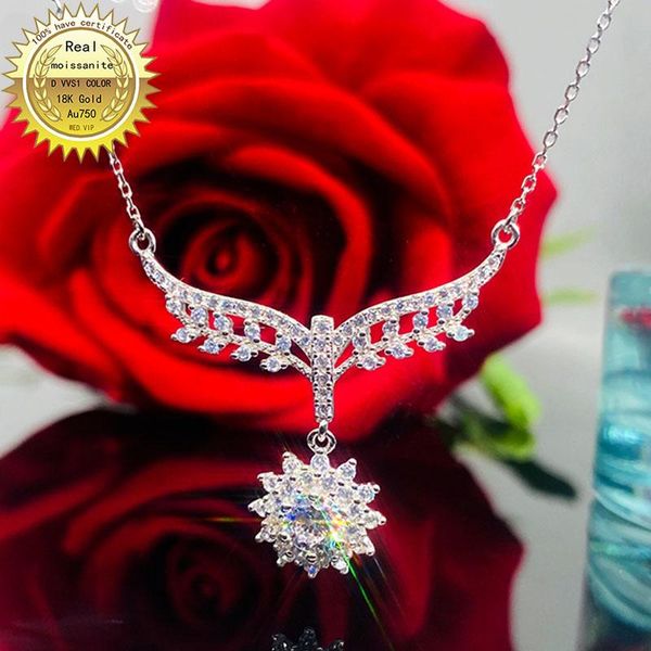 chains solid 18k gold necklace 1ct moissanite diamond dvvs color with national certificate 0081, Silver
chains solid 18k gold necklace 1ct moissanite diamond dvvs color with national certificate 0081, Silver