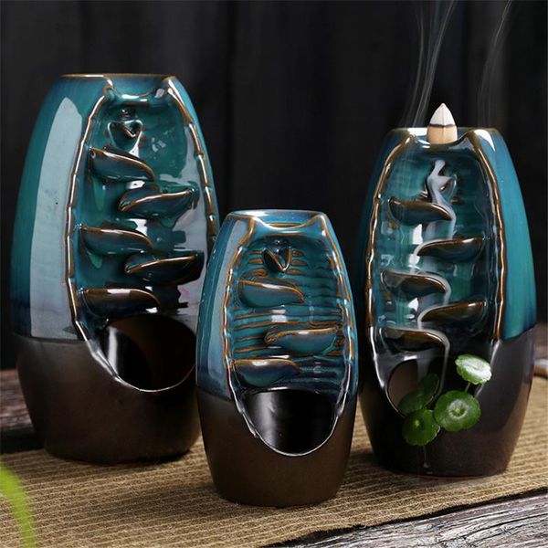 back flow incense burner waterfall ceramic smoke mountain river handicraft censer holder home decor with 20 cones fragrance lamps
back flow incense burner waterfall ceramic smoke mountain river handicraft censer holder home decor with 20 cones fragrance lamps