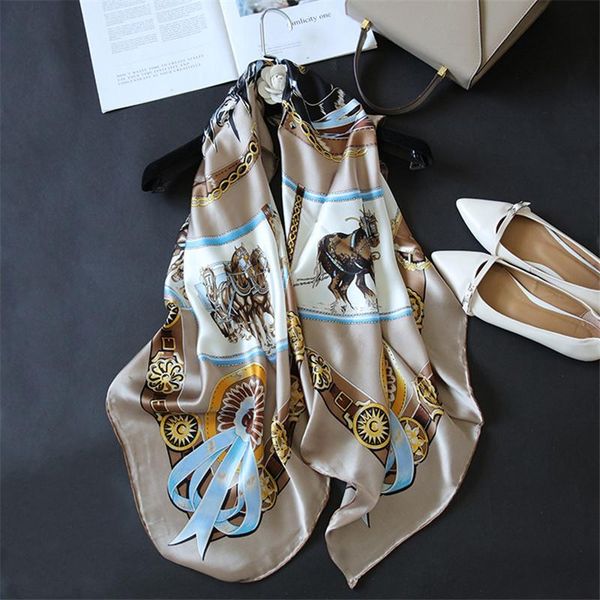 scarves pobing 100% real silk scarf women horse circle print square wraps hand rolled large foulards femme bandana hijab 110cm, Blue;gray
scarves pobing 100% real silk scarf women horse circle print square wraps hand rolled large foulards femme bandana hijab 110cm, Blue;gray