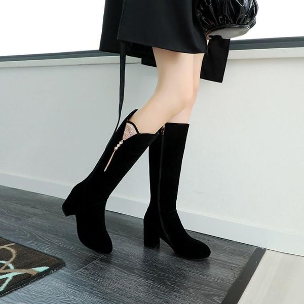 boots big size 9 10 11 12 women woman winter shoes botas pearl pendant side zipper, Black
boots big size 9 10 11 12 women woman winter shoes botas pearl pendant side zipper, Black