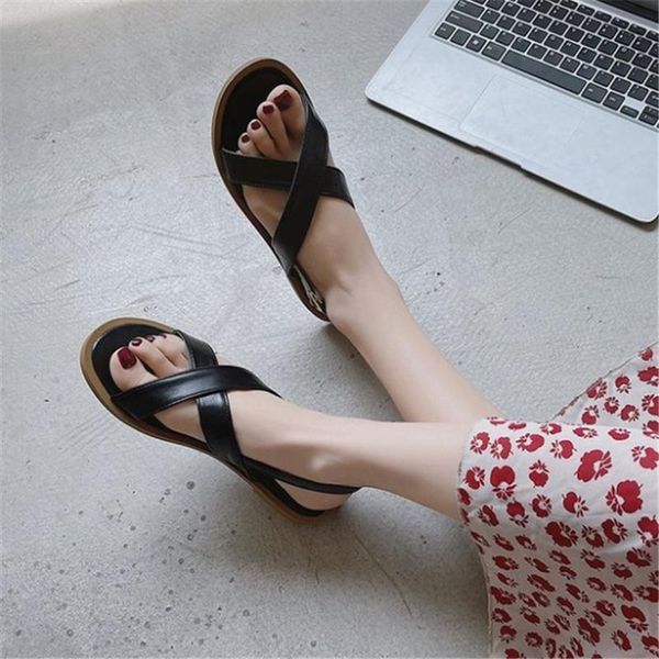 sandals roman thin strap cross female flat bottom summer simple low-heel beach retro all-match women's shoes, Black
sandals roman thin strap cross female flat bottom summer simple low-heel beach retro all-match women's shoes, Black