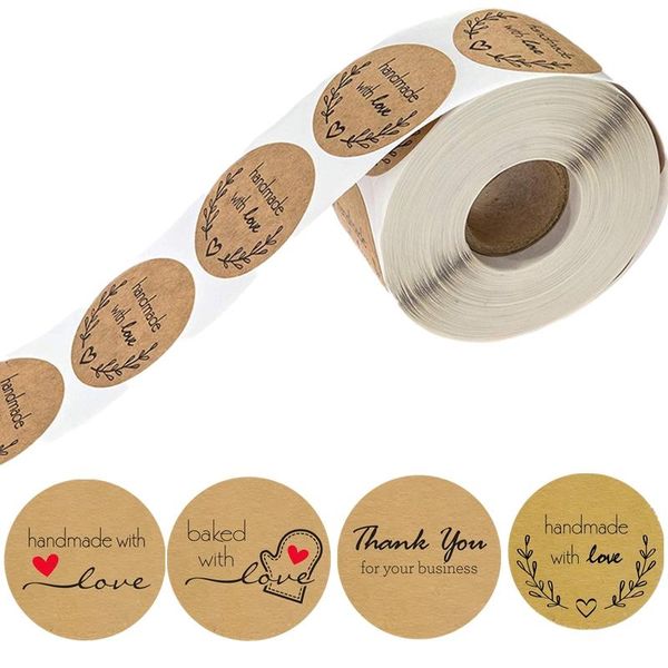 party decoration 500pc/roll handmade kraft paper labels thank you stickers for seal envelopes wedding invitations packages office supplies
party decoration 500pc/roll handmade kraft paper labels thank you stickers for seal envelopes wedding invitations packages office supplies