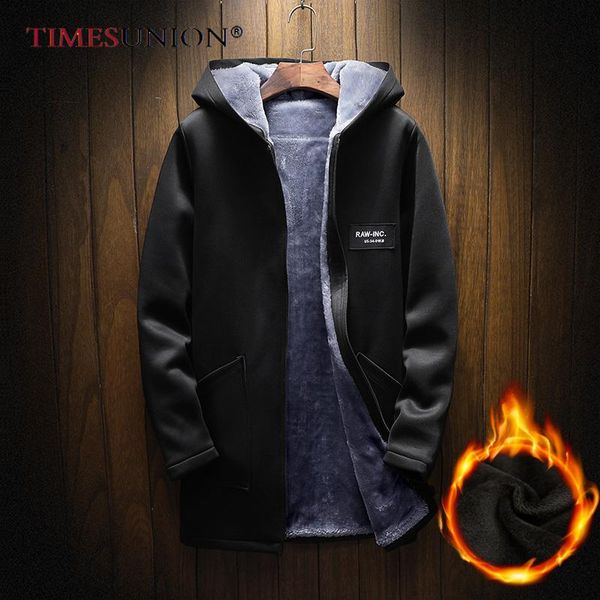 men's trench coats winter thicken fleece hooded jacket hip hop mid length windbreaker harajuku streetwear coat male, Tan;black
men's trench coats winter thicken fleece hooded jacket hip hop mid length windbreaker harajuku streetwear coat male, Tan;black