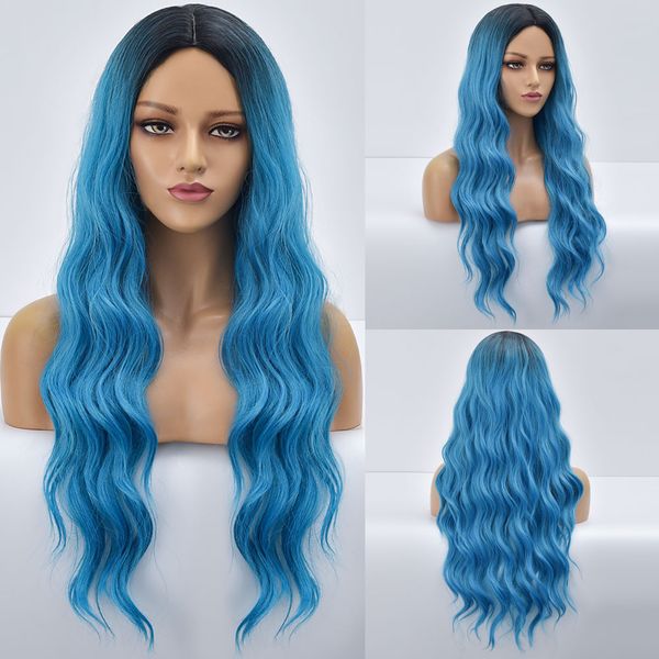 fashion wigs 28" 70cm long wavy curly hair heat resistant cosplay wig for women with cap (blue), Black
fashion wigs 28" 70cm long wavy curly hair heat resistant cosplay wig for women with cap (blue), Black