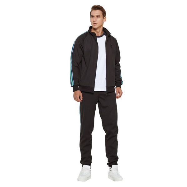 men's tracksuits 2021 long sleeve sport two-piece zipper contrast print line suit fashion casual sports chandal hombre marca, Gray
men's tracksuits 2021 long sleeve sport two-piece zipper contrast print line suit fashion casual sports chandal hombre marca, Gray