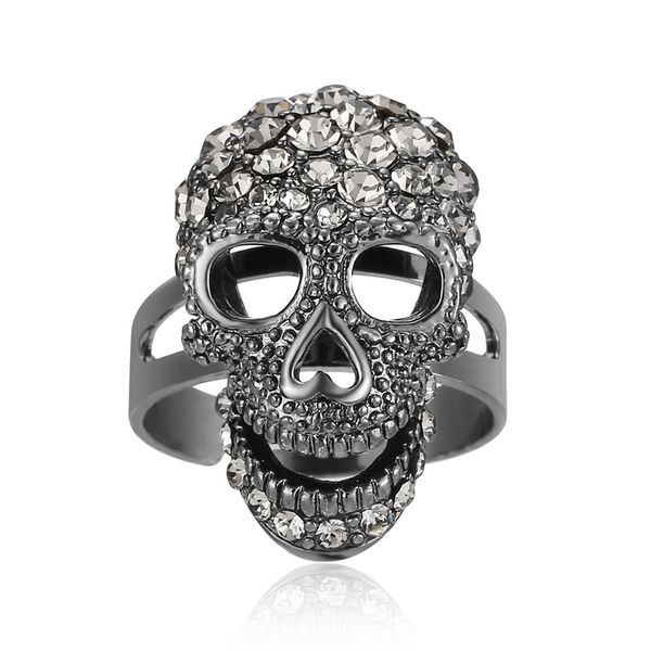 ring plated beset selling hip hop punk wind locomotive gothic evil spirit knight fashion personality black gold skull ring alloy, Silver
ring plated beset selling hip hop punk wind locomotive gothic evil spirit knight fashion personality black gold skull ring alloy, Silver