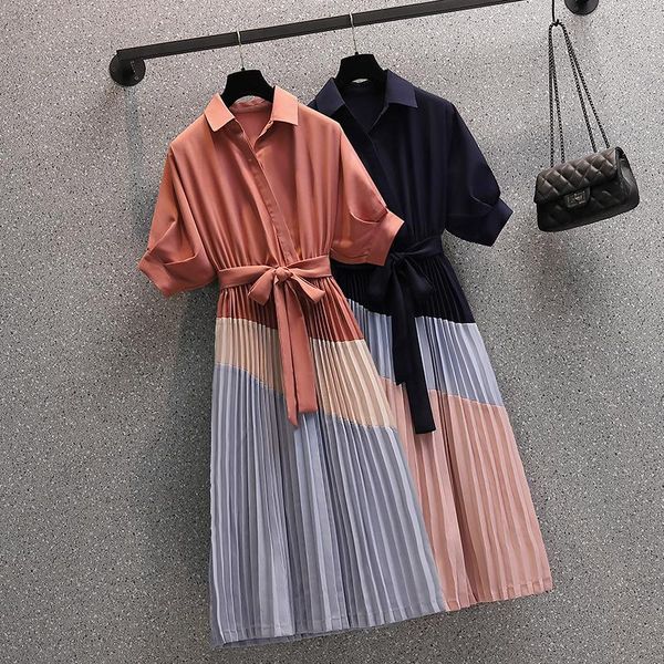 plus size dresses women fashion office short patchwork sleeve single breasted lace-up slim waist shirty dress ladies clothes, Black
plus size dresses women fashion office short patchwork sleeve single breasted lace-up slim waist shirty dress ladies clothes, Black