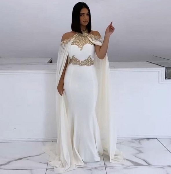 mermaid evening dresses 2022 halter beaded white and gold cape arabic dubai formal long elegant prom party gowns robe de soiree, Black;red
mermaid evening dresses 2022 halter beaded white and gold cape arabic dubai formal long elegant prom party gowns robe de soiree, Black;red