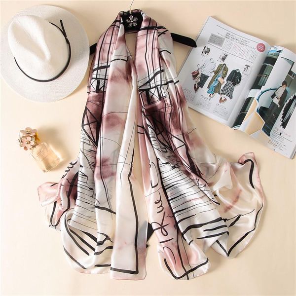 scarves 2021 summer style piano geometric lines silk scarf women fashion luxury shawl 180x90cm travel sun protection bufandas, Blue;gray
scarves 2021 summer style piano geometric lines silk scarf women fashion luxury shawl 180x90cm travel sun protection bufandas, Blue;gray