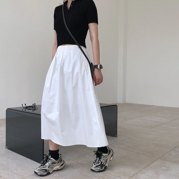 skirts women a-line vintage high waist zipper solid loose tutu black/white jupe femme saias mujer 1xio
skirts women a-line vintage high waist zipper solid loose tutu black/white jupe femme saias mujer 1xio