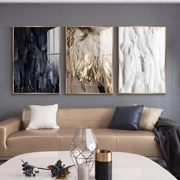 paintings modern black white golden feathers wall art canvas painting posters and prints picture for bedroom living room nordic home decor
paintings modern black white golden feathers wall art canvas painting posters and prints picture for bedroom living room nordic home decor