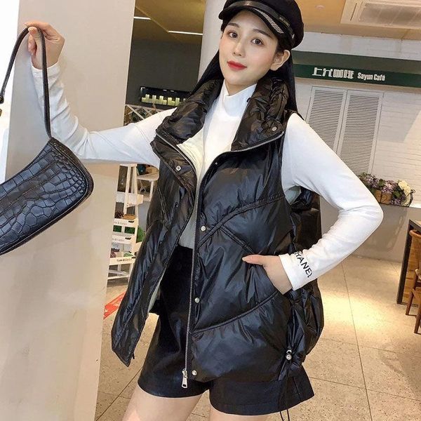 women's vests 2021 autumn women cotton padded zipper vest female loose waistcoat all-match jacket lady solid sleeveless coats h969, Black;white
women's vests 2021 autumn women cotton padded zipper vest female loose waistcoat all-match jacket lady solid sleeveless coats h969, Black;white