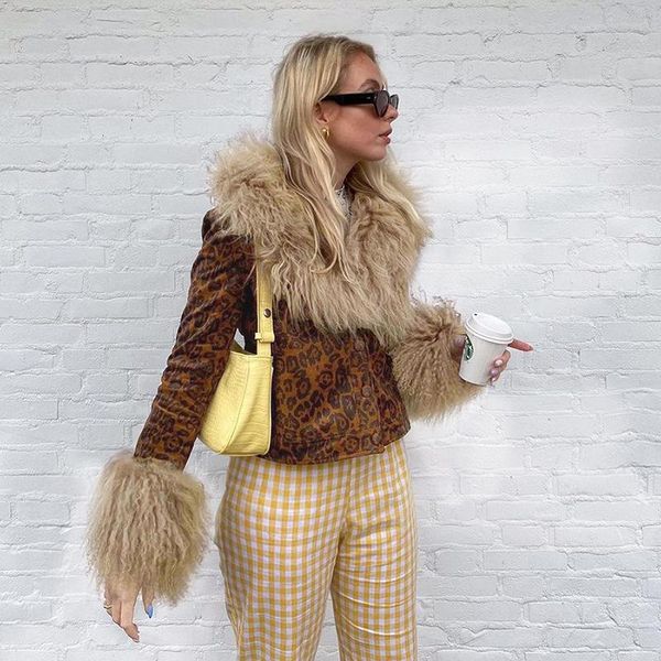 women's jackets monmoira single-breasted leopard women fur collar fall ins casual chic jacket and coats female streetwear cwj0197-5, Black;brown
women's jackets monmoira single-breasted leopard women fur collar fall ins casual chic jacket and coats female streetwear cwj0197-5, Black;brown