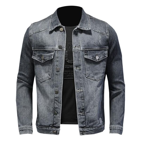 men's jackets 2021 spring and autumn plain color lapel single-breasted business casual slim long sleeve denim jacket, Black;brown
men's jackets 2021 spring and autumn plain color lapel single-breasted business casual slim long sleeve denim jacket, Black;brown