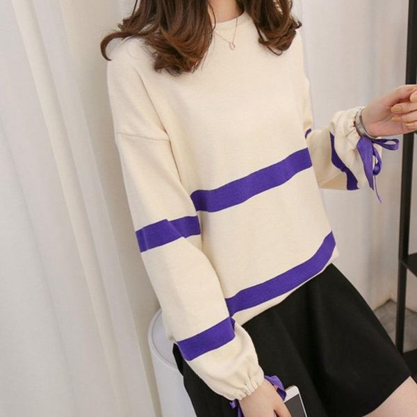 women's sweaters sweater women autumn pullover loose bubble sleeve sweet and lovely coat, White;black
women's sweaters sweater women autumn pullover loose bubble sleeve sweet and lovely coat, White;black