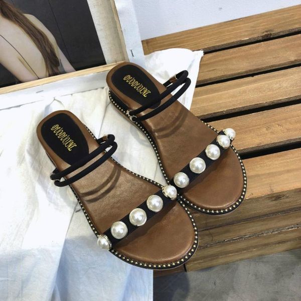 slippers fericzot 2021 string bead brand sandals brathable non-slip outdoor wild beach womwen shoes pearl flat casual slip on, Black
slippers fericzot 2021 string bead brand sandals brathable non-slip outdoor wild beach womwen shoes pearl flat casual slip on, Black