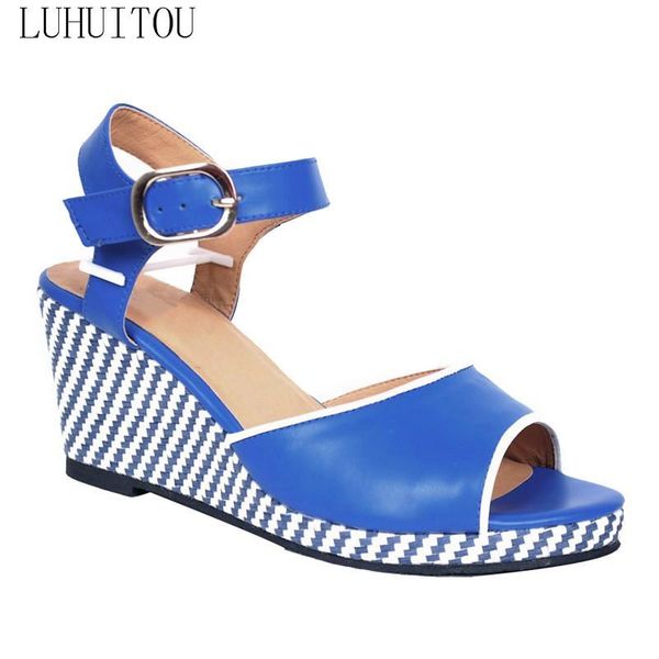women`s summer sandals platform shoes wedge casual fashion lady purfle arrival thick heels, Black
women`s summer sandals platform shoes wedge casual fashion lady purfle arrival thick heels, Black