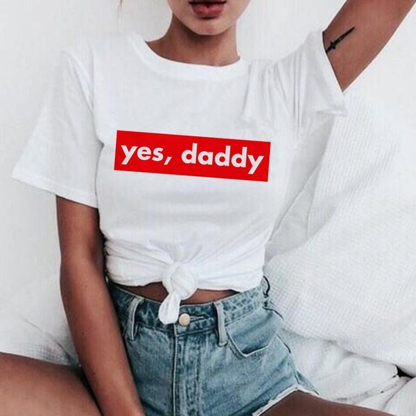 yes daddy letters print t shirt aesthetic clothes kawaii tshirt harajuku women ulzzang short sleeve t-shirt women's, White
yes daddy letters print t shirt aesthetic clothes kawaii tshirt harajuku women ulzzang short sleeve t-shirt women's, White