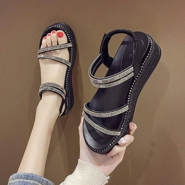 dress shoes fashion sandals female 2021 summer fairy feng rhinestone slope heel comfortable open toe all-match, Black
dress shoes fashion sandals female 2021 summer fairy feng rhinestone slope heel comfortable open toe all-match, Black