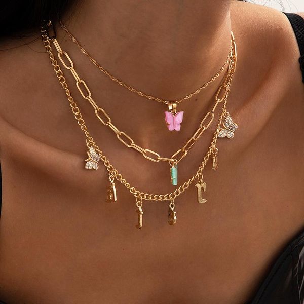 chains 2021 jewelry simple multi-layer tassel multi- women's necklace retro butterfly letter set wedding party, Silver
chains 2021 jewelry simple multi-layer tassel multi- women's necklace retro butterfly letter set wedding party, Silver