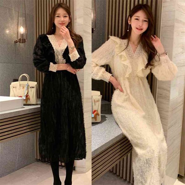 lace long korean ladies sleeve v neck loose club office party maxi dress for women china clothing 210602, Black;gray
lace long korean ladies sleeve v neck loose club office party maxi dress for women china clothing 210602, Black;gray