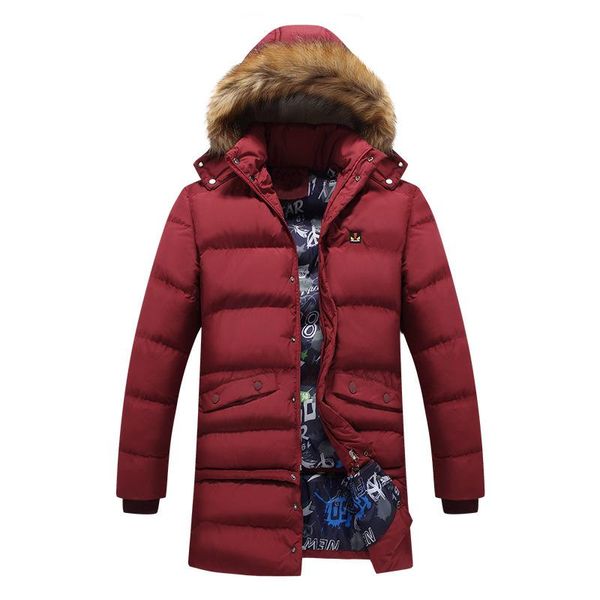 men's down & parkas detachable fur hood winter thickening men cotton padded jacket brand waterproof windproof x-long casual coat, Black
men's down & parkas detachable fur hood winter thickening men cotton padded jacket brand waterproof windproof x-long casual coat, Black